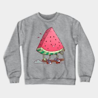 Watermelon Slice Skater Crewneck Sweatshirt